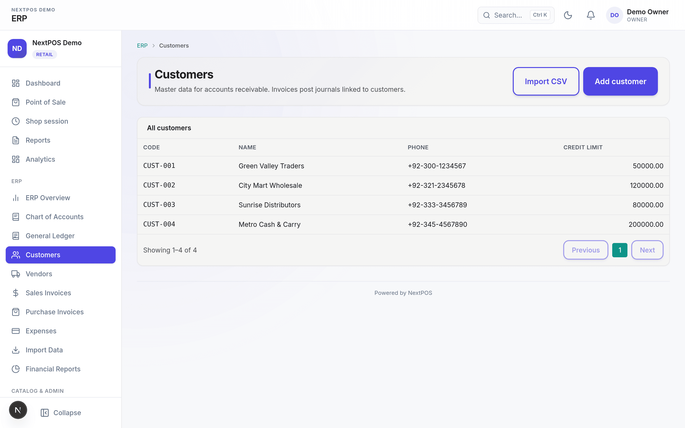 Customers & credit